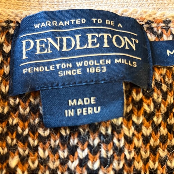 Pendleton Women’s Tan Plaid Cropped Boxy Cardigan Sweater Size M NWOT - Picture 9 of 9